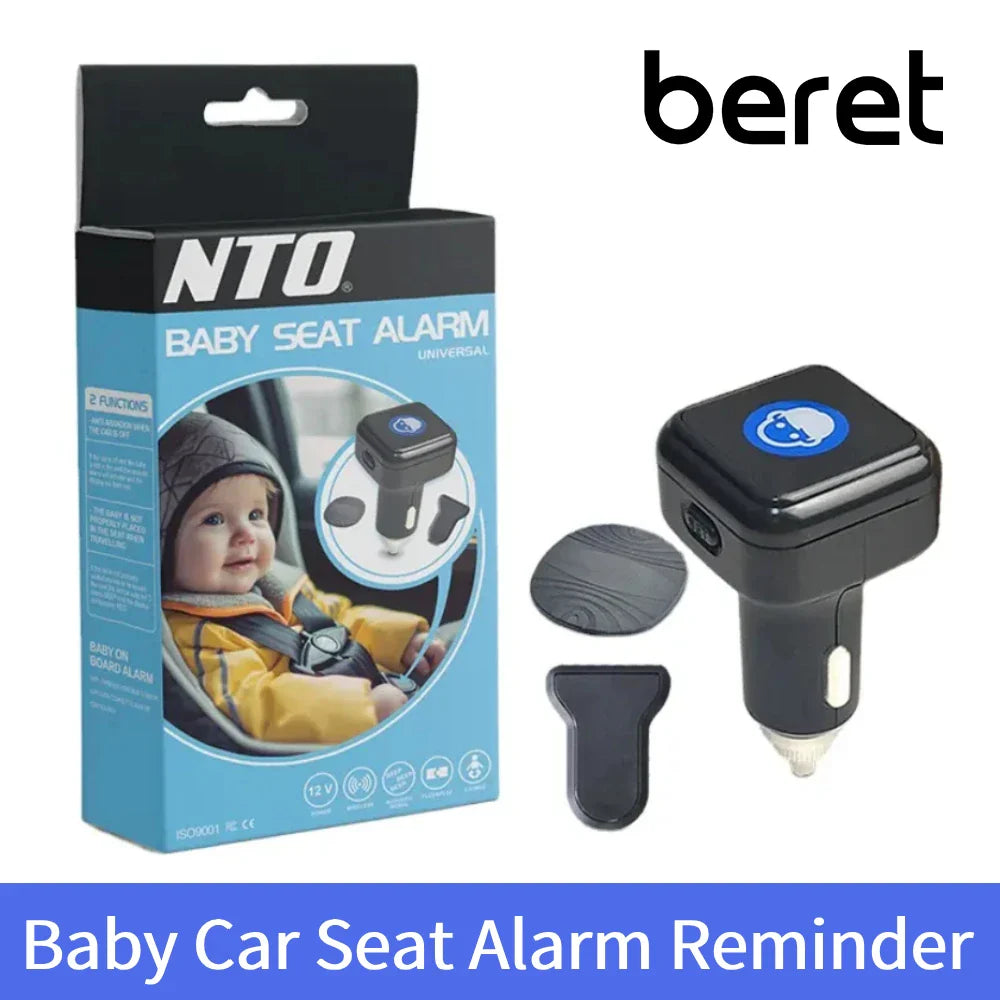 New Baby Car Seat Alarm Reminder Car Baby Seat Pad Alarm System Baby in Car Reminder Warning with Light and Sounds Remind