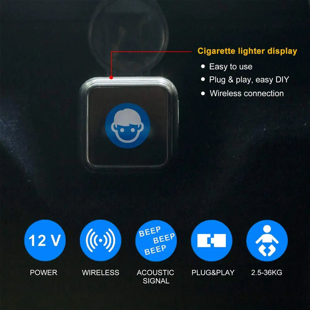 New Baby Car Seat Alarm Reminder Car Baby Seat Pad Alarm System Baby in Car Reminder Warning with Light and Sounds Remind